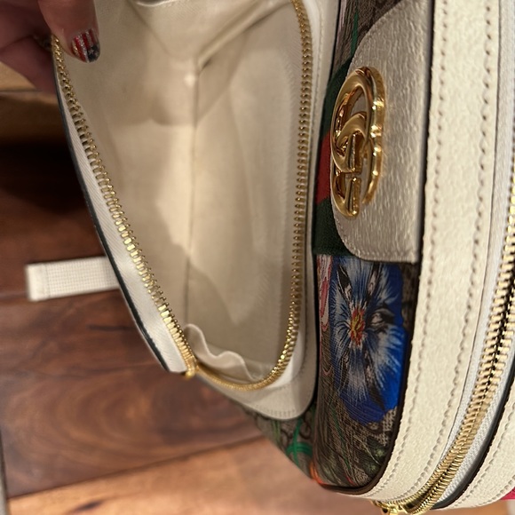 GUCCI 547965 Ophidia Flora Gg Supreme Canvas Backpack in GG Supreme Canvas - Picture 11 of 16